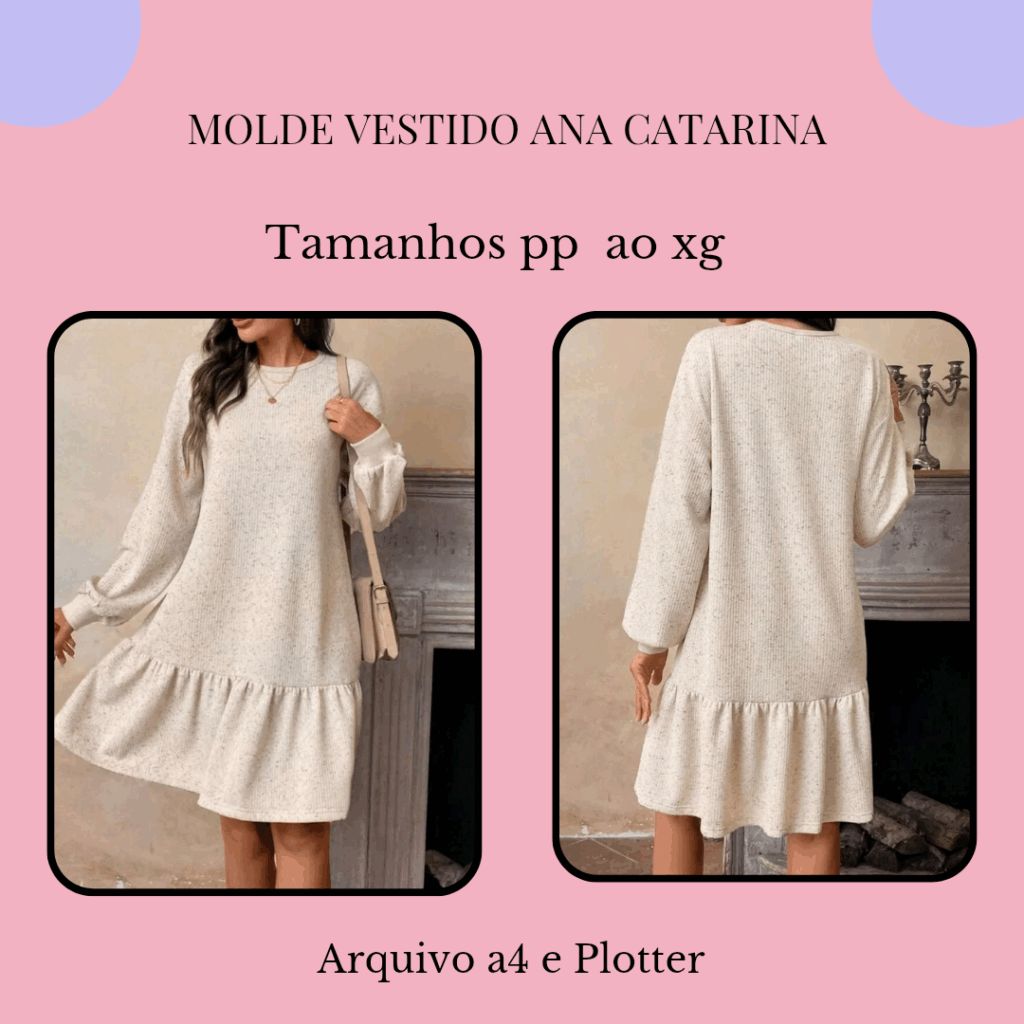MOLDE VESTIDO ANA CATARINA