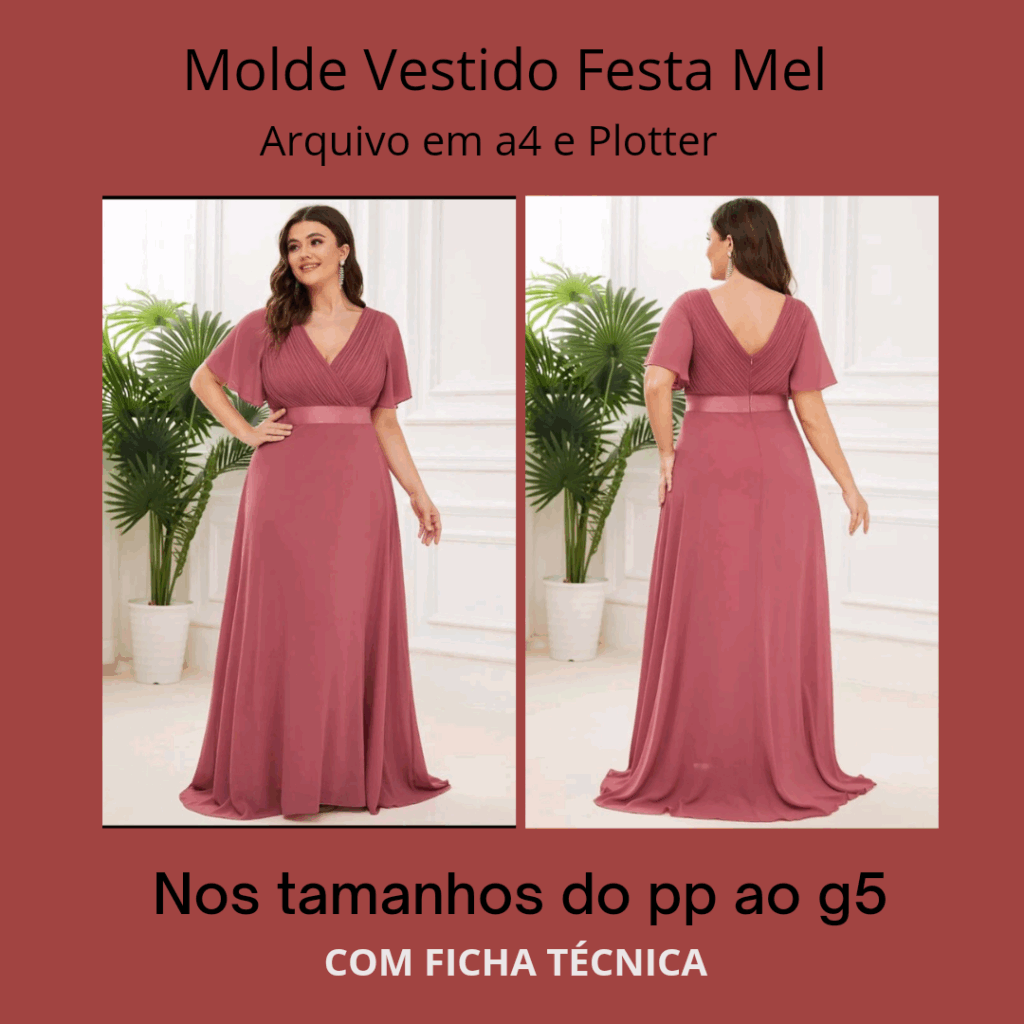 MOLDE VESTIDO FESTA MEL