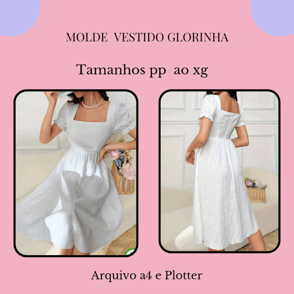 MOLDE VESTIDO GLORINHA