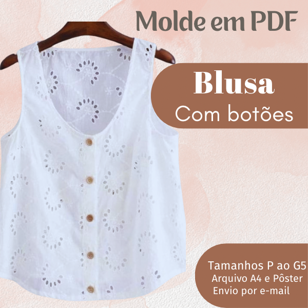 MOLDES EM PDF BLUSA COM BOTÕES