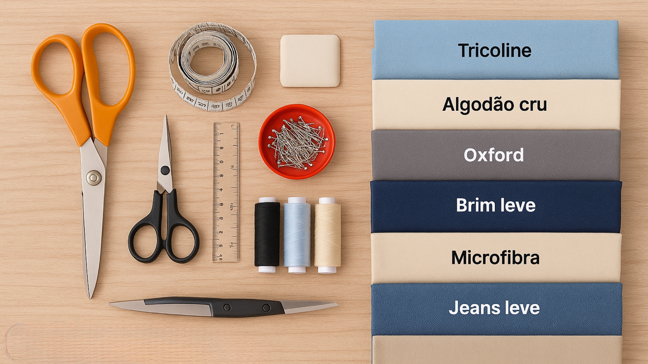 Materiais e Tecidos Indicados