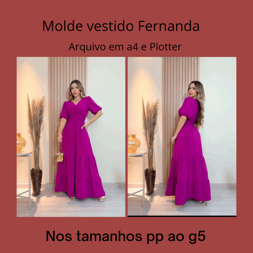 Molde vestido Fernanda