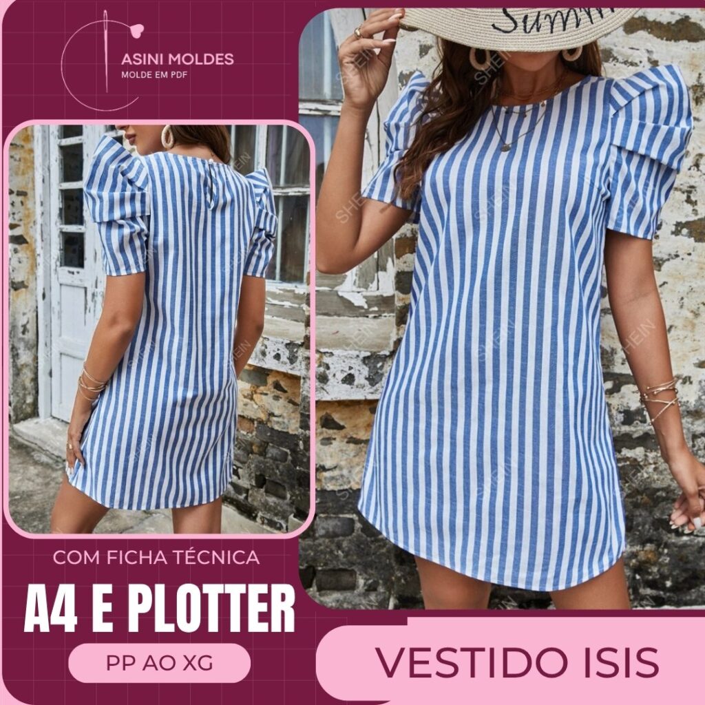 VESTIDO ISIS - Molde em PDF