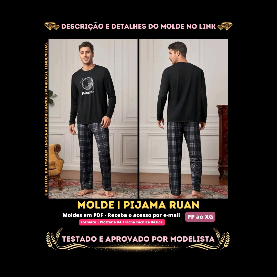 Molde em PDF - Pijama Ruan