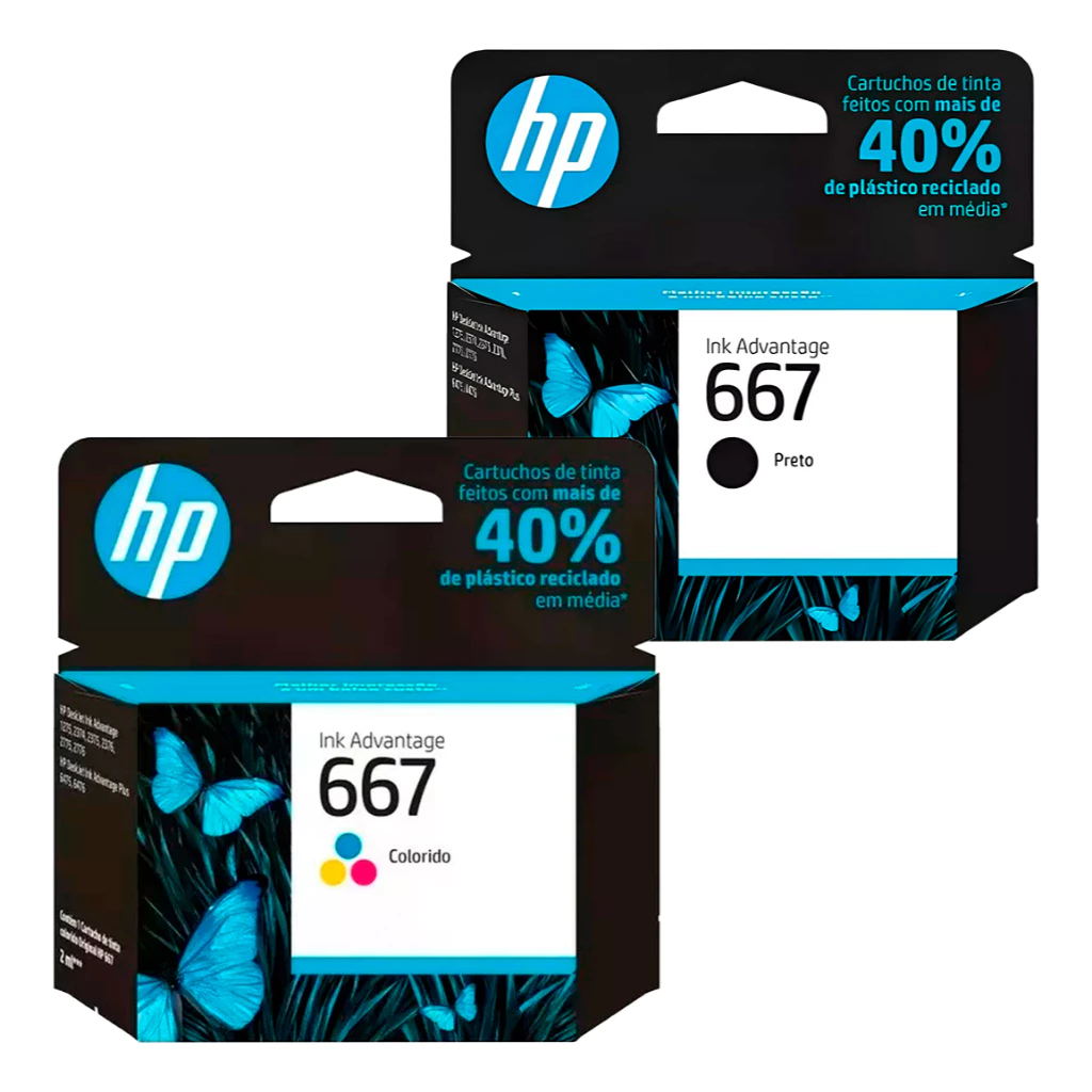 Cartucho HP 664 preto