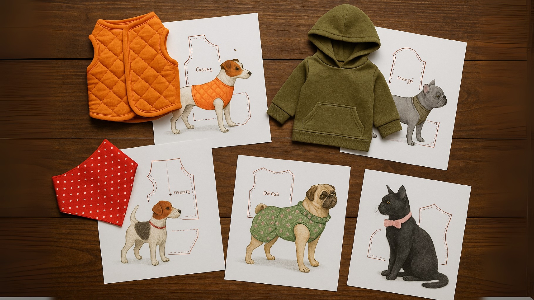 Catálogo de Moldes em PDF para Moda Pet