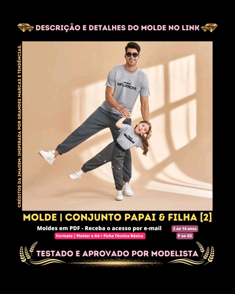 Molde em PDF - Conjunto Papai & Filha [2]