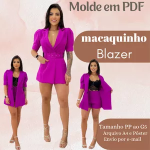 MOLDE EM PDF MACAQUINHO BLAZER