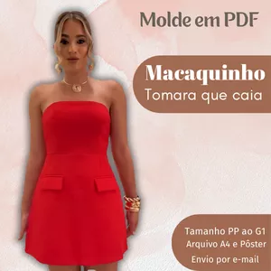 MOLDE EM PDF MACAQUINHO TOMARA QUE CAIA