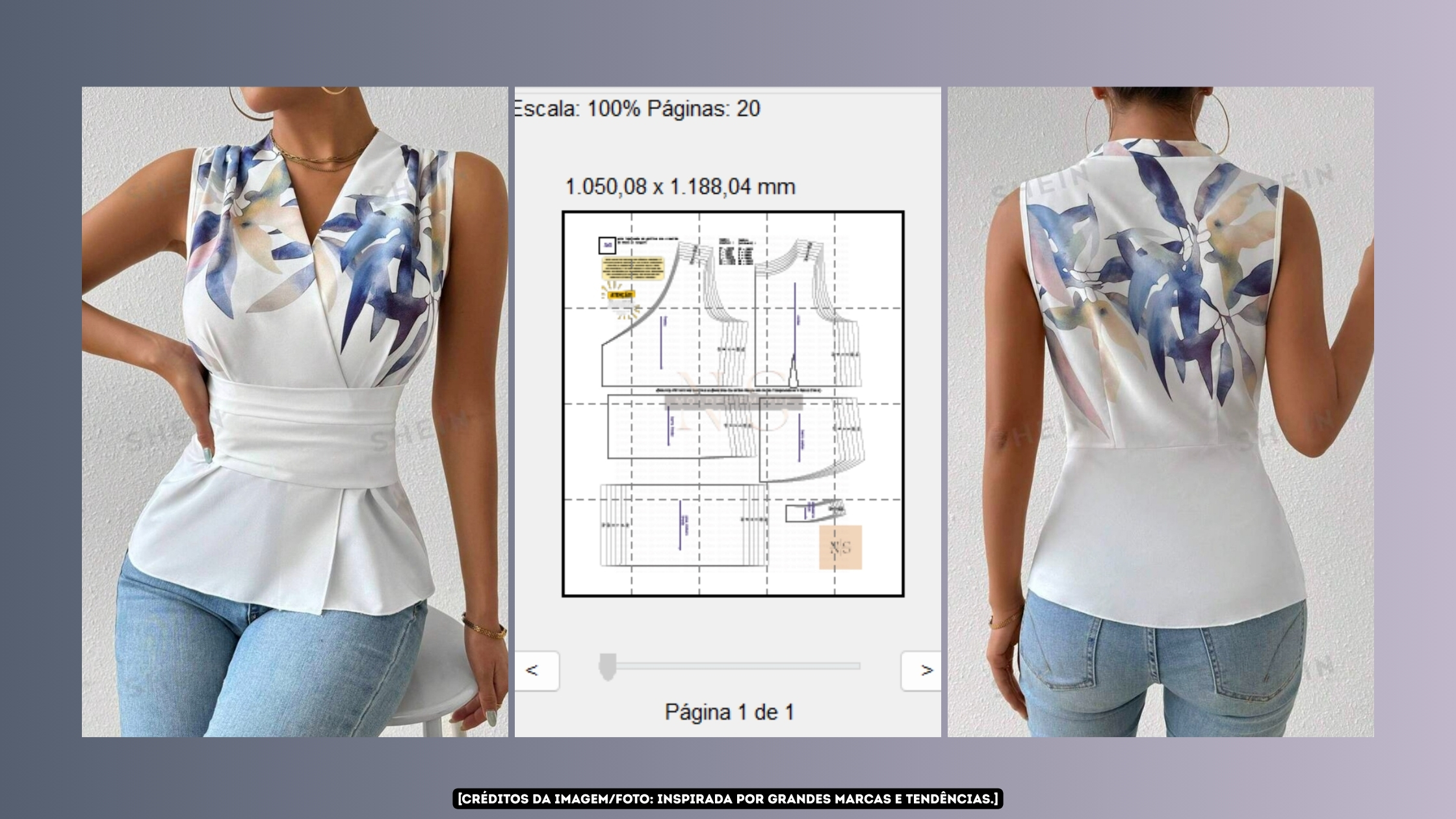 Molde em PDF - Blusa Maria Helena