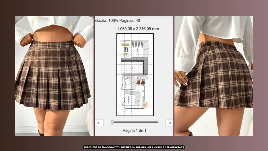 Molde em PDF - Saia-Short Plissada Antônia