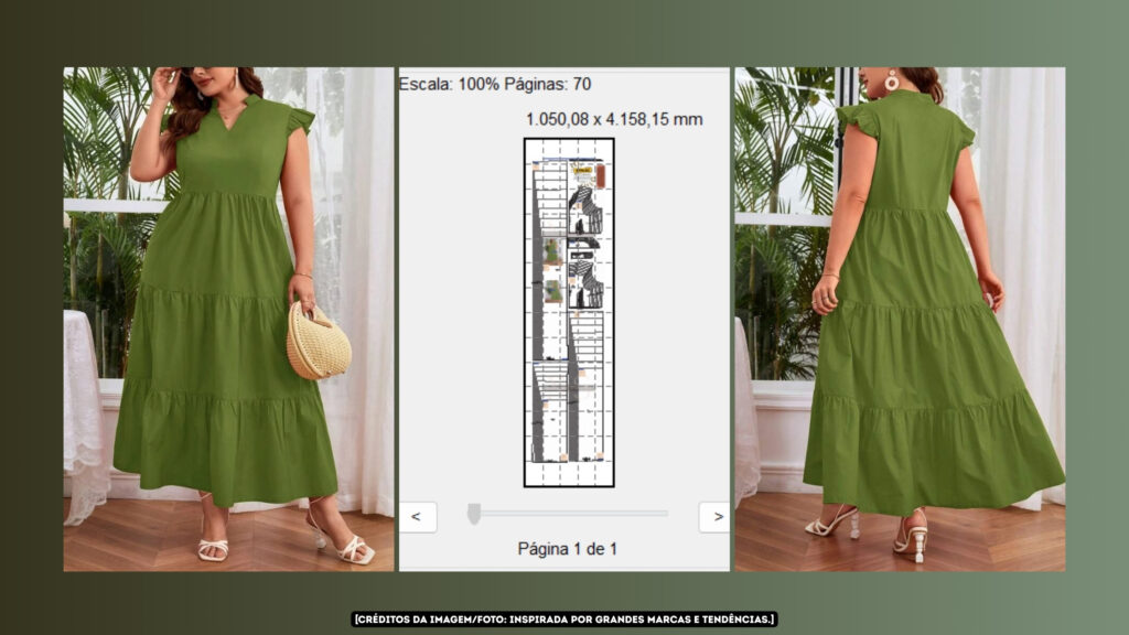 Molde em PDF - Vestido 3 Marias Anneliese