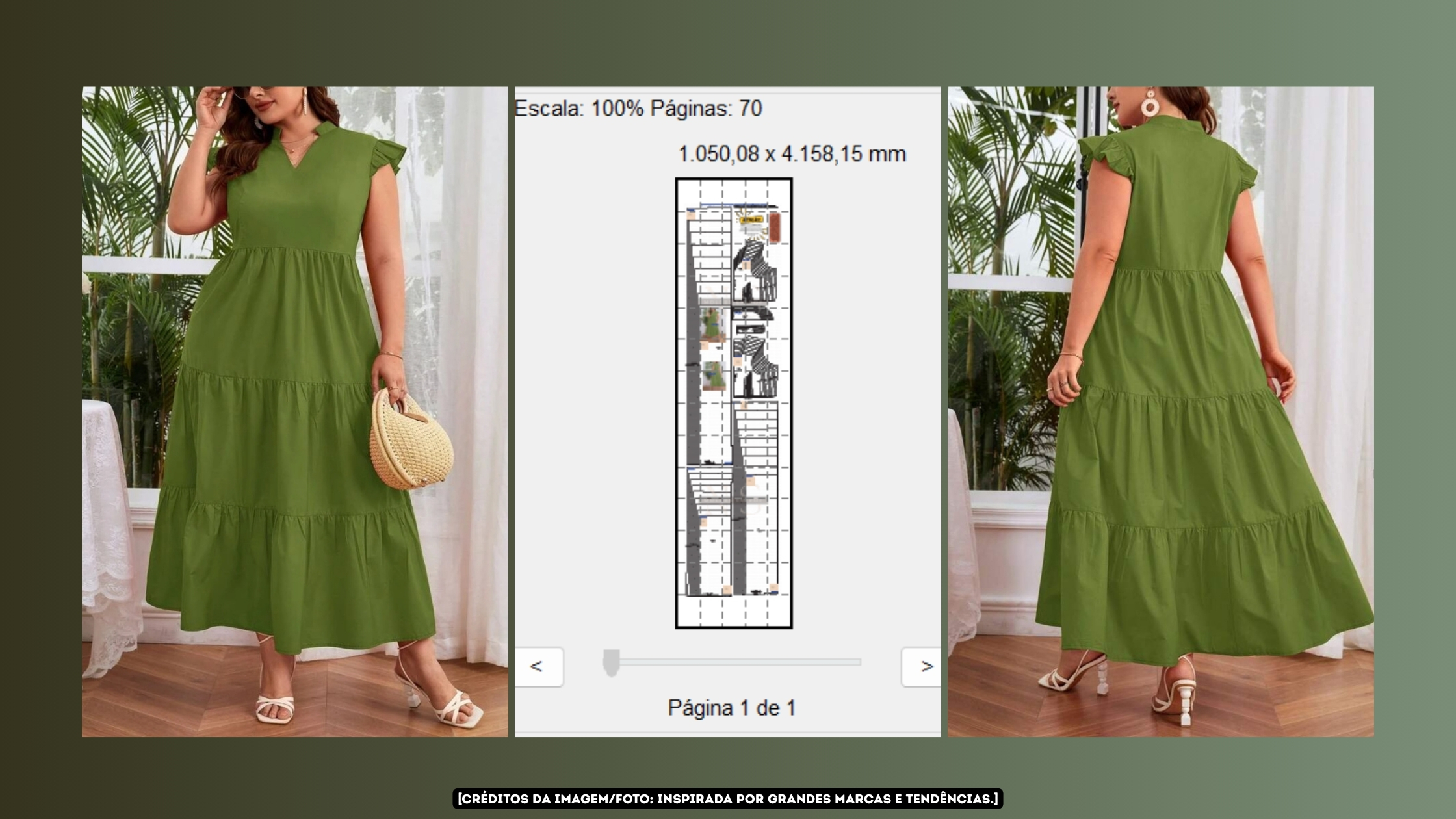 Molde em PDF - Vestido 3 Marias Anneliese