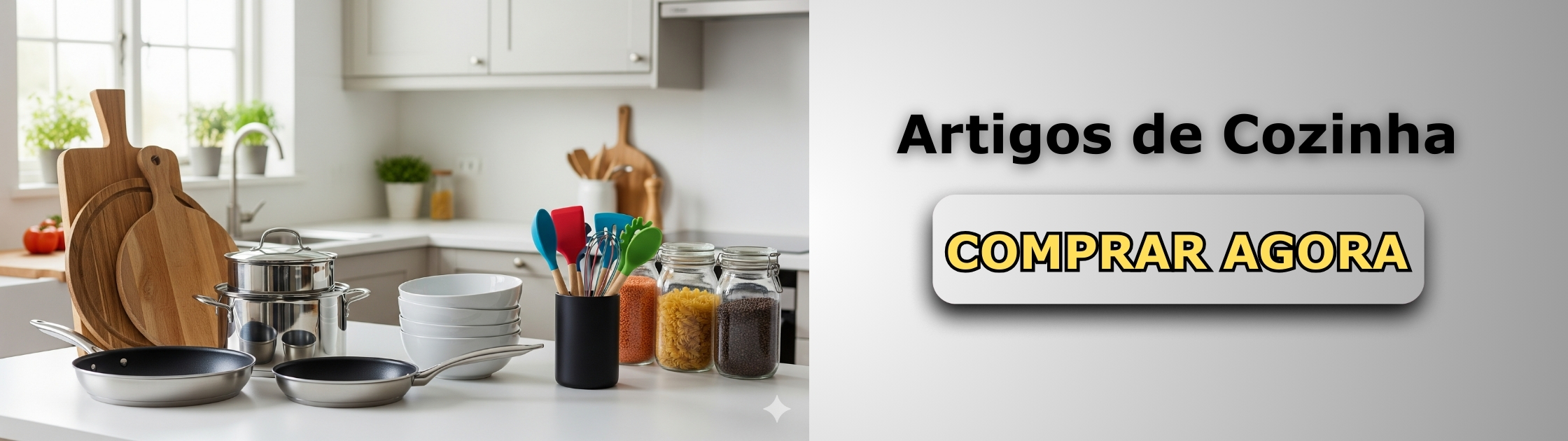 Artigos de Cozinha Banner de Vendas