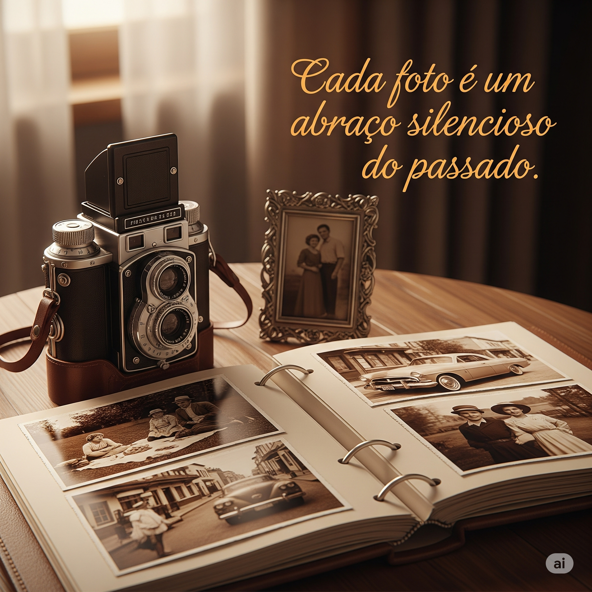 Cada foto é um abraço silencioso do passado