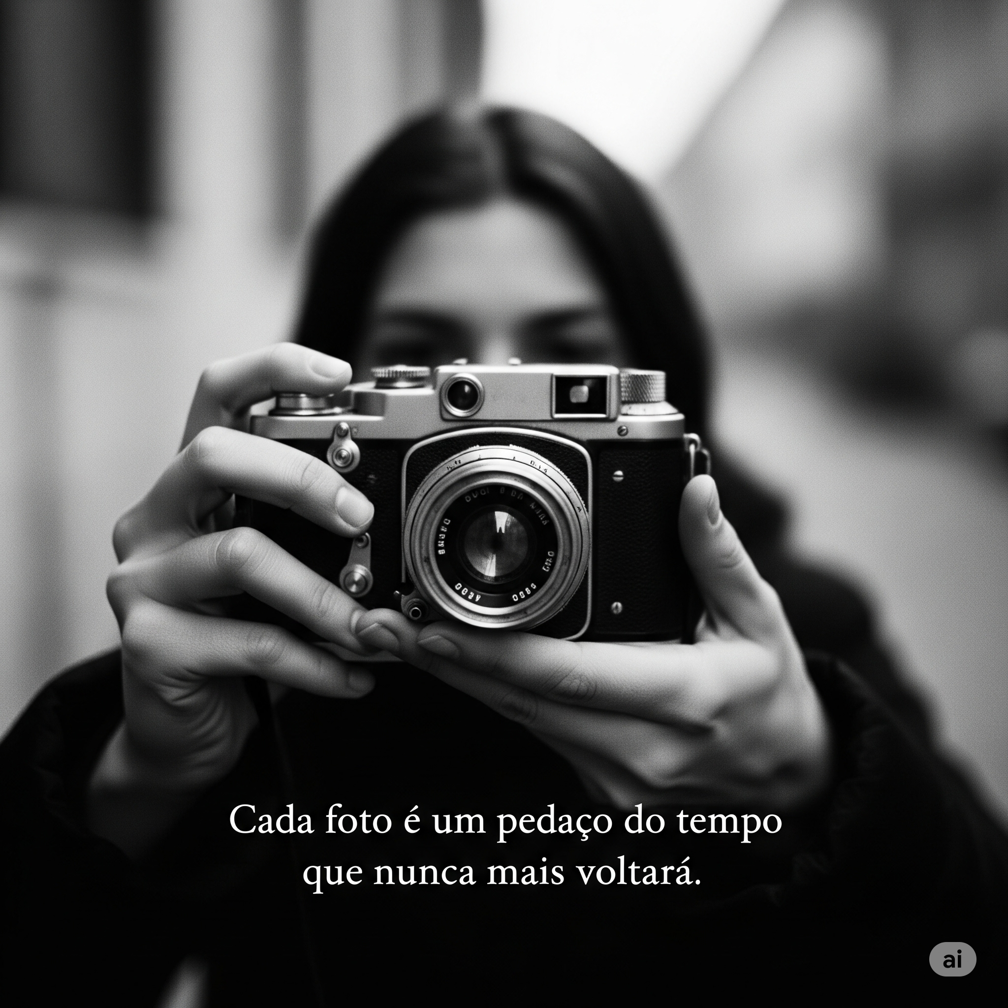 Cada foto é um pedaço do tempo que nunca mais voltará.