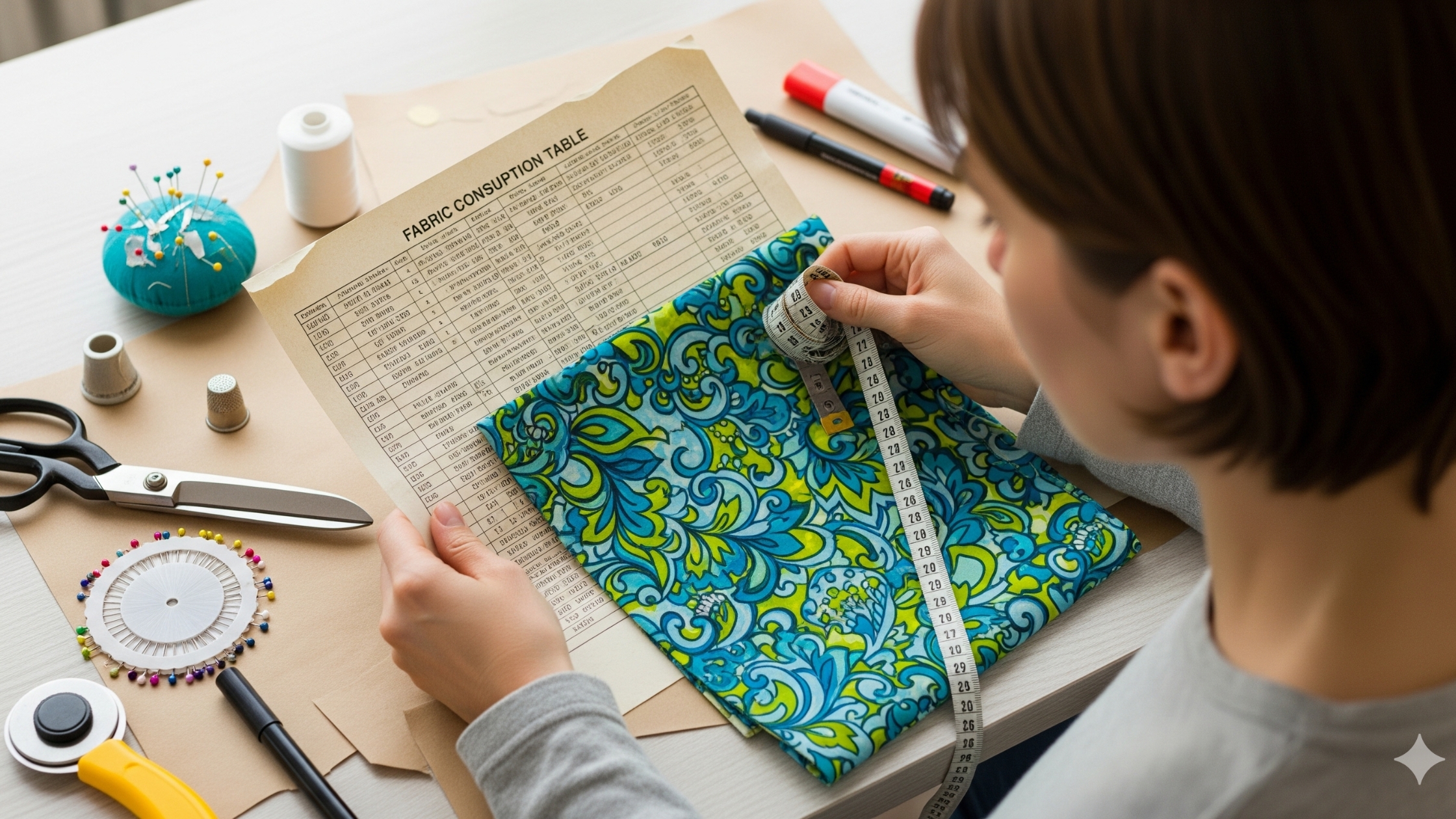 Como Usar a Tabela de Consumo de Tecidos