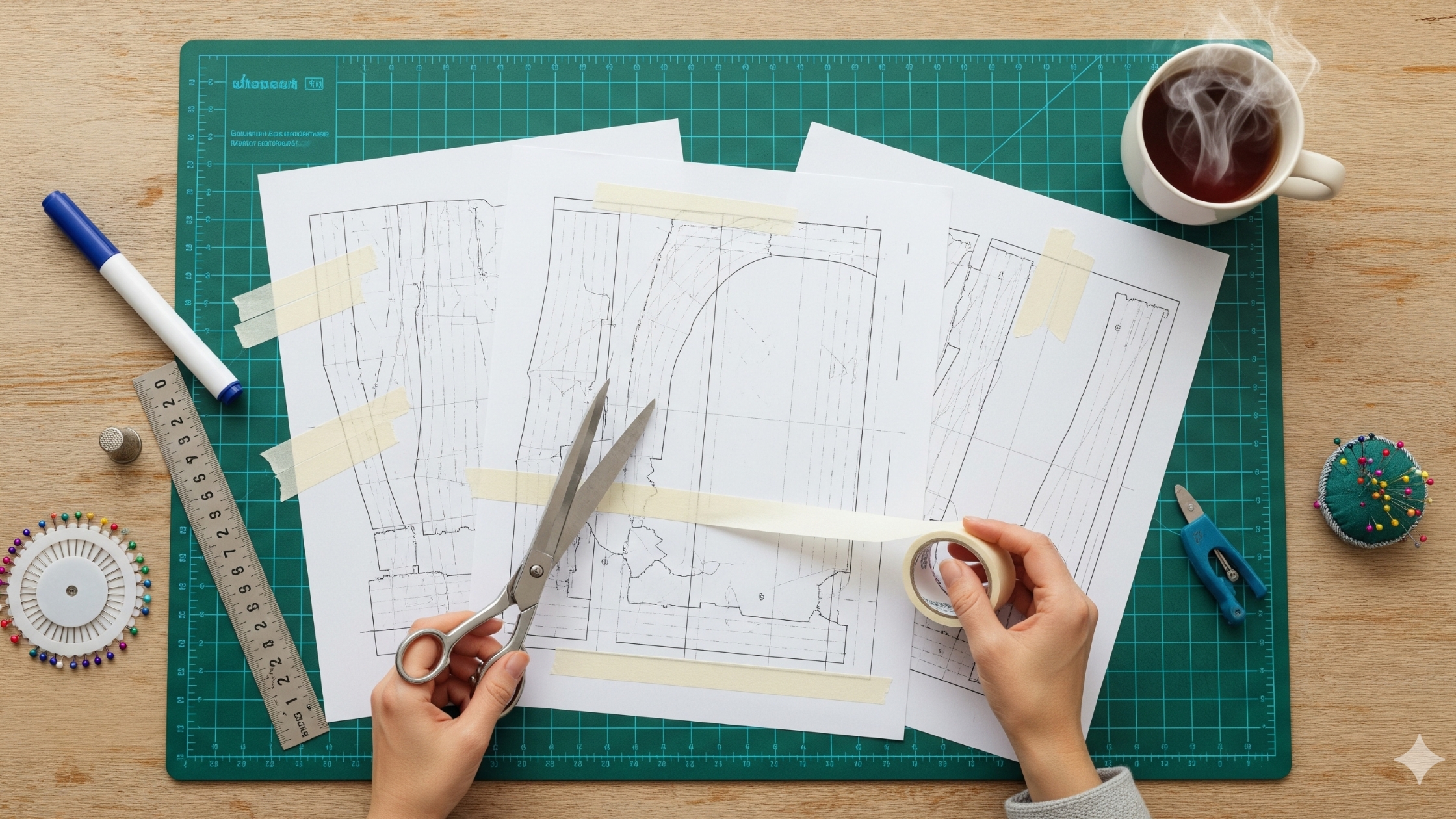 Como montar moldes em PDF