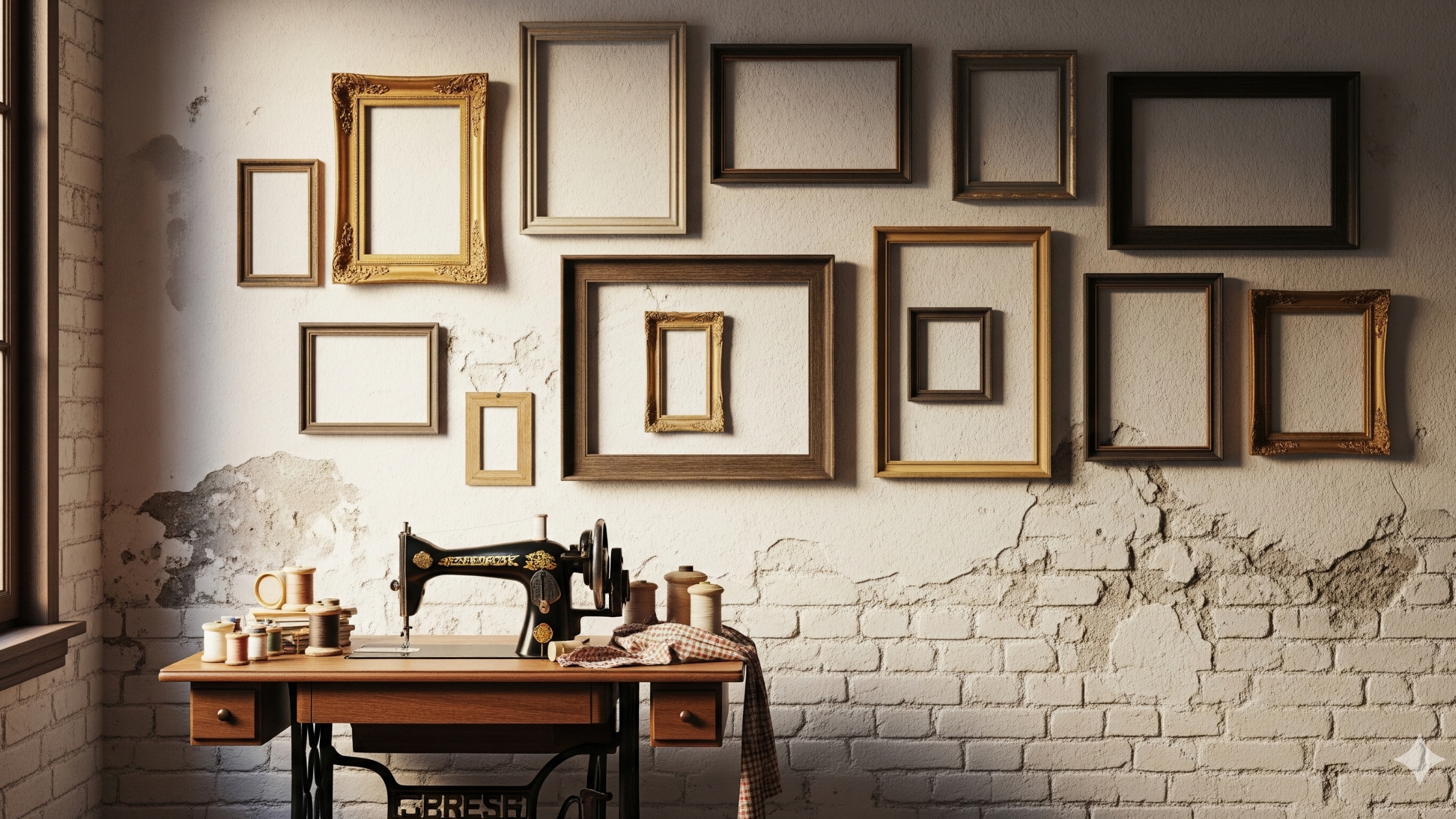 Decoração com molduras vazias