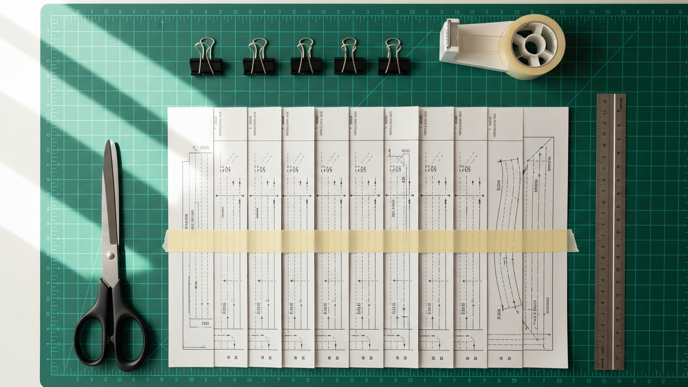Dicas para colar e montar os moldes