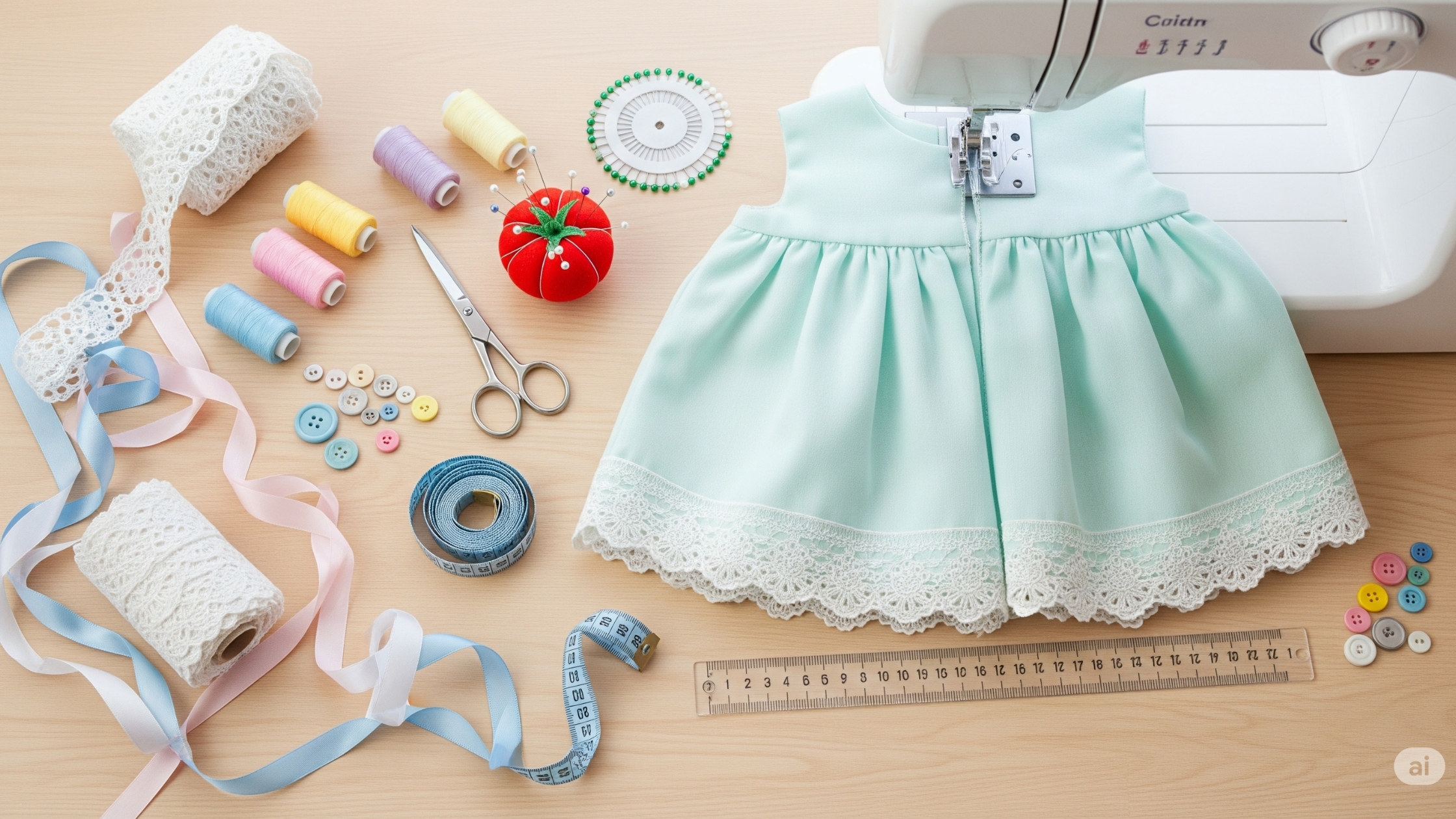 Dicas para costurar vestidos baby