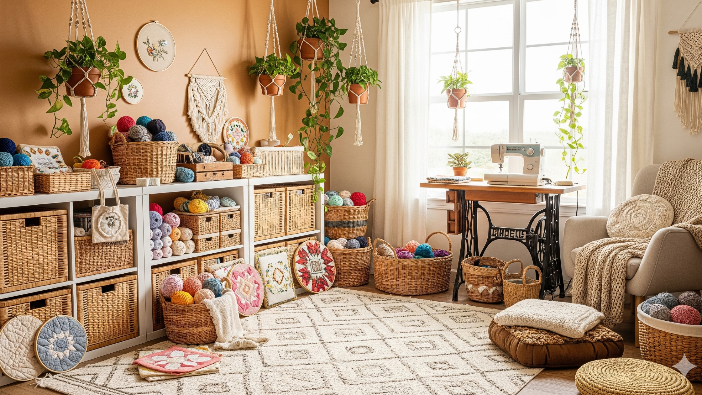 Estilo boho com elementos artesanais