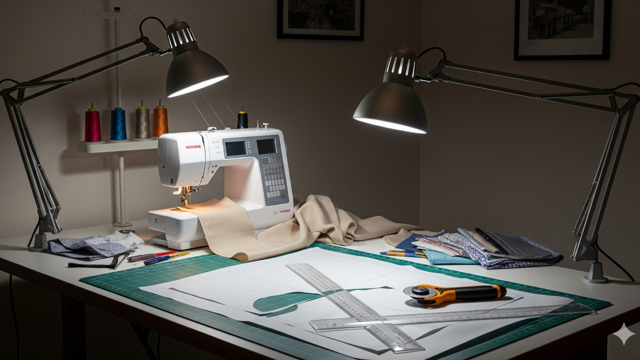 Iluminação com luminárias ajustáveis