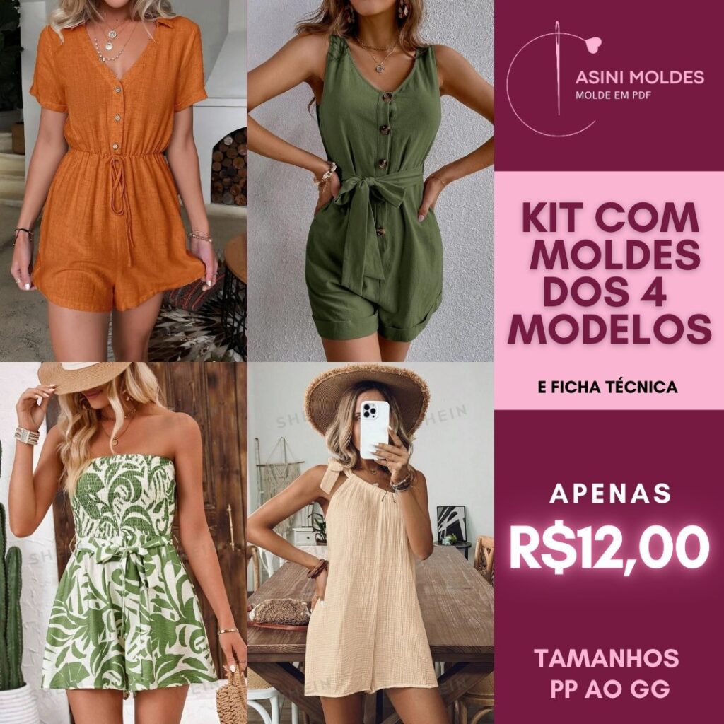 KIT 4 MACAQUINHOS - Molde em PDF1