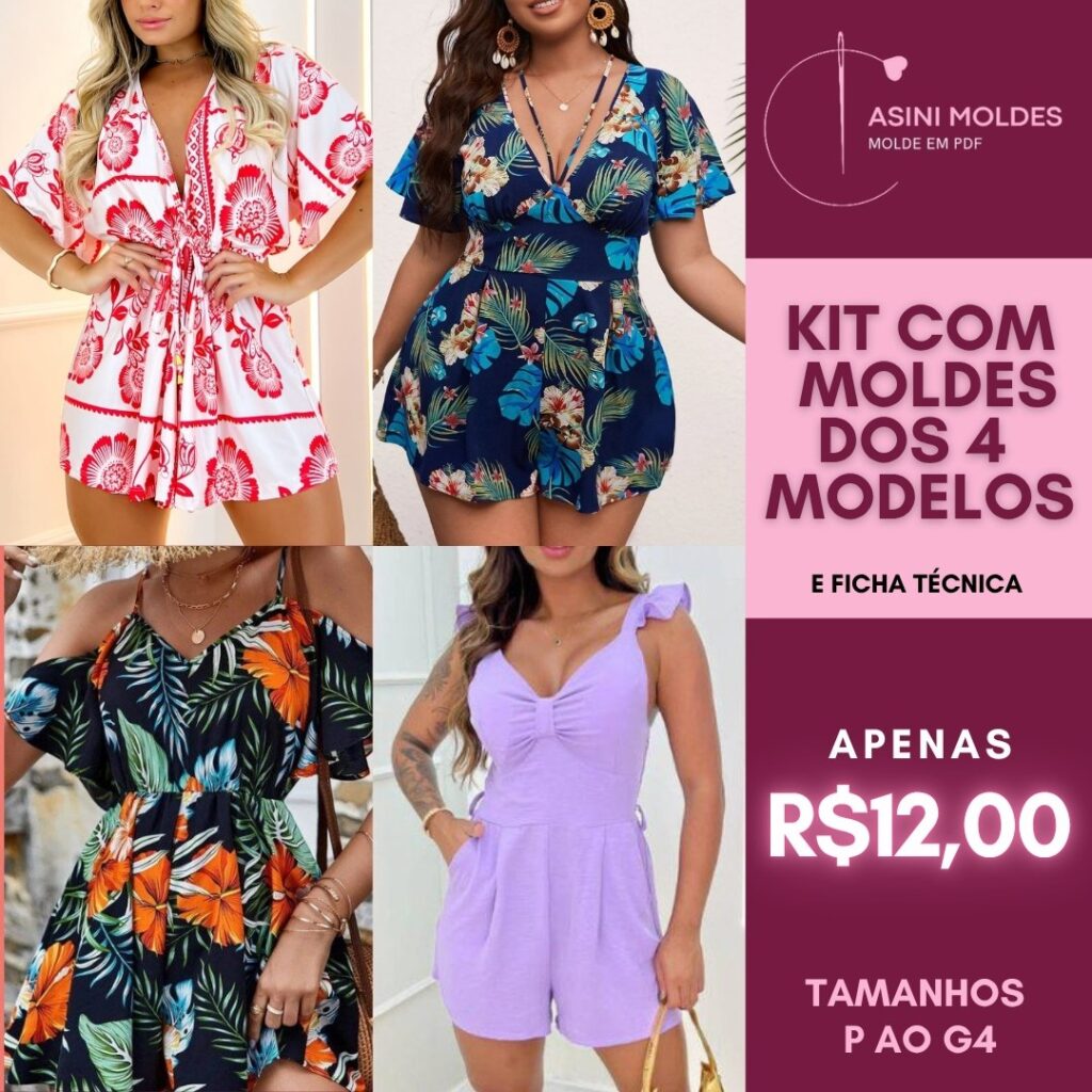 Kit 4 Macaquinhos - Molde em PDF