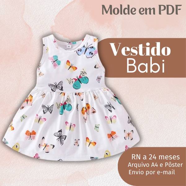 MOLDE EM PDF VESTIDO BEBÊ BABI1