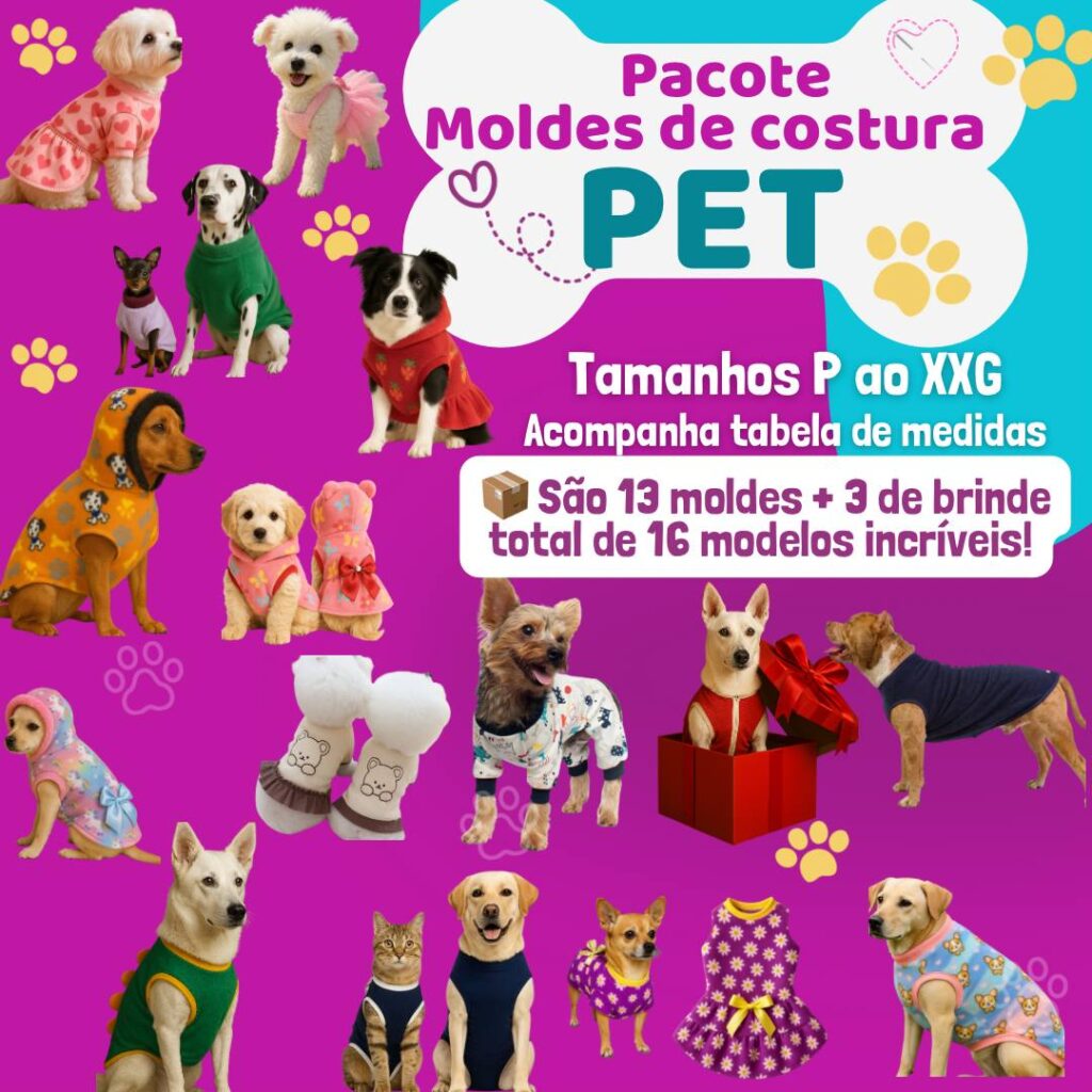 MOLDES EM PDF PACOTE DE MOLDES PET ( GATOS e CACHORROS)