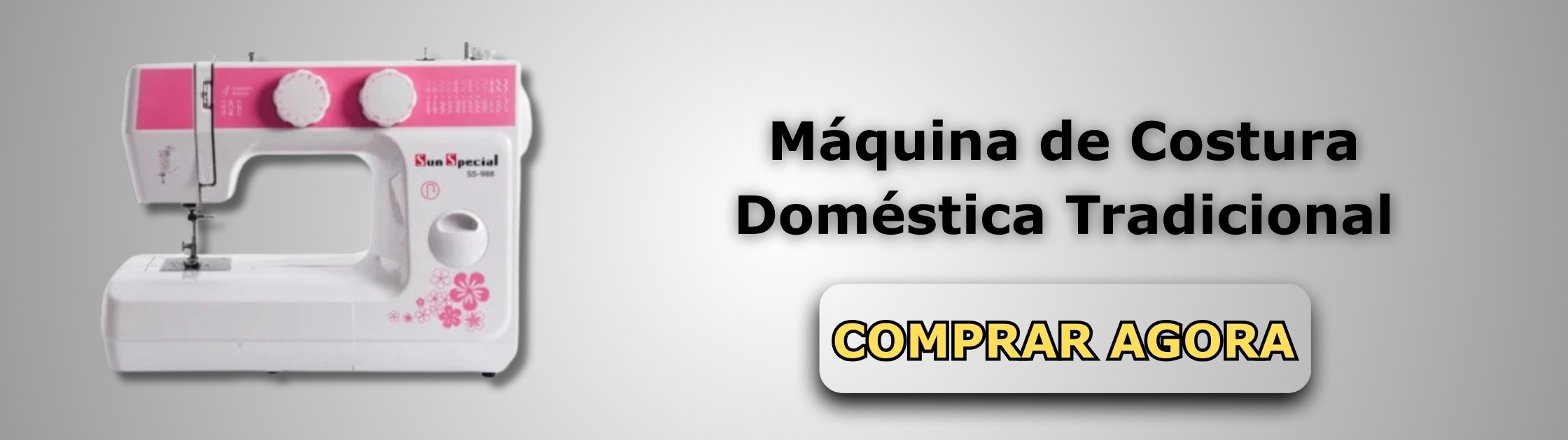 Máquina de costura doméstica tradicional _ Banner de Vendas