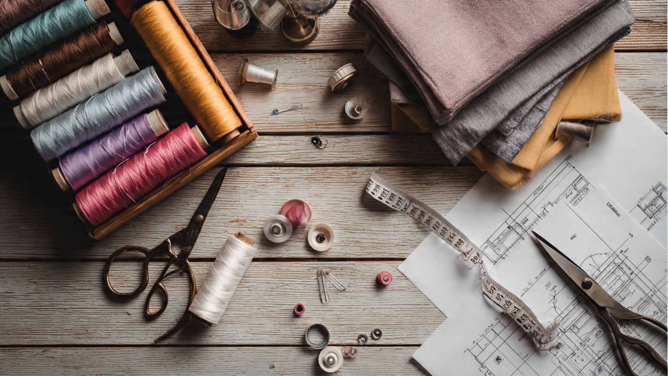 Materiais necessários para começar a costurar moldes em PDF