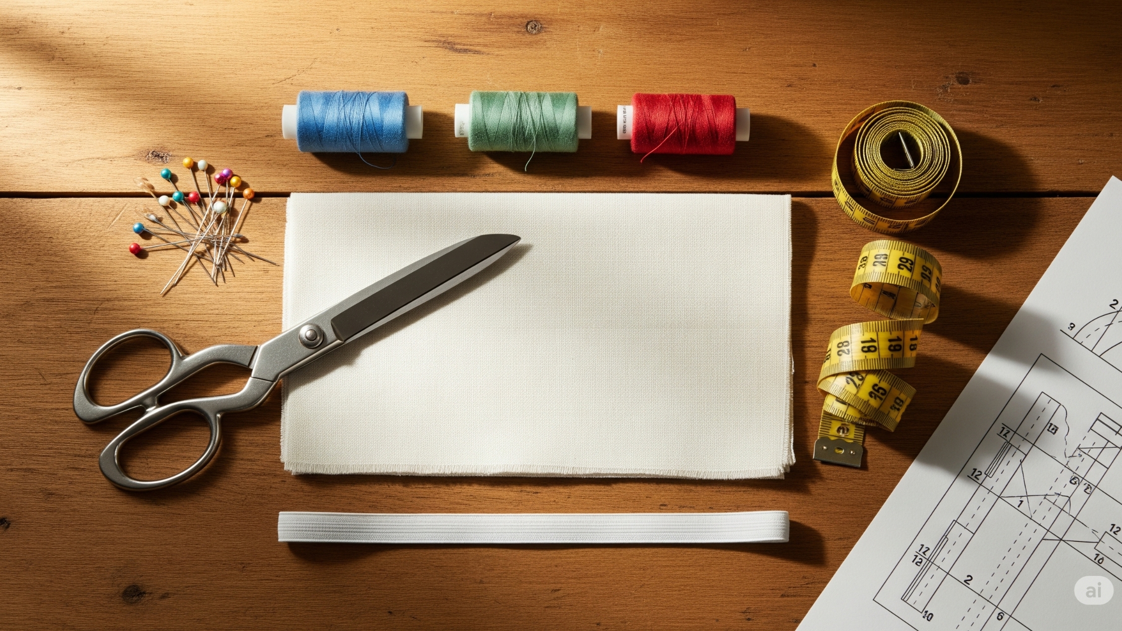 Materiais necessários para costurar blusa com manga bufante