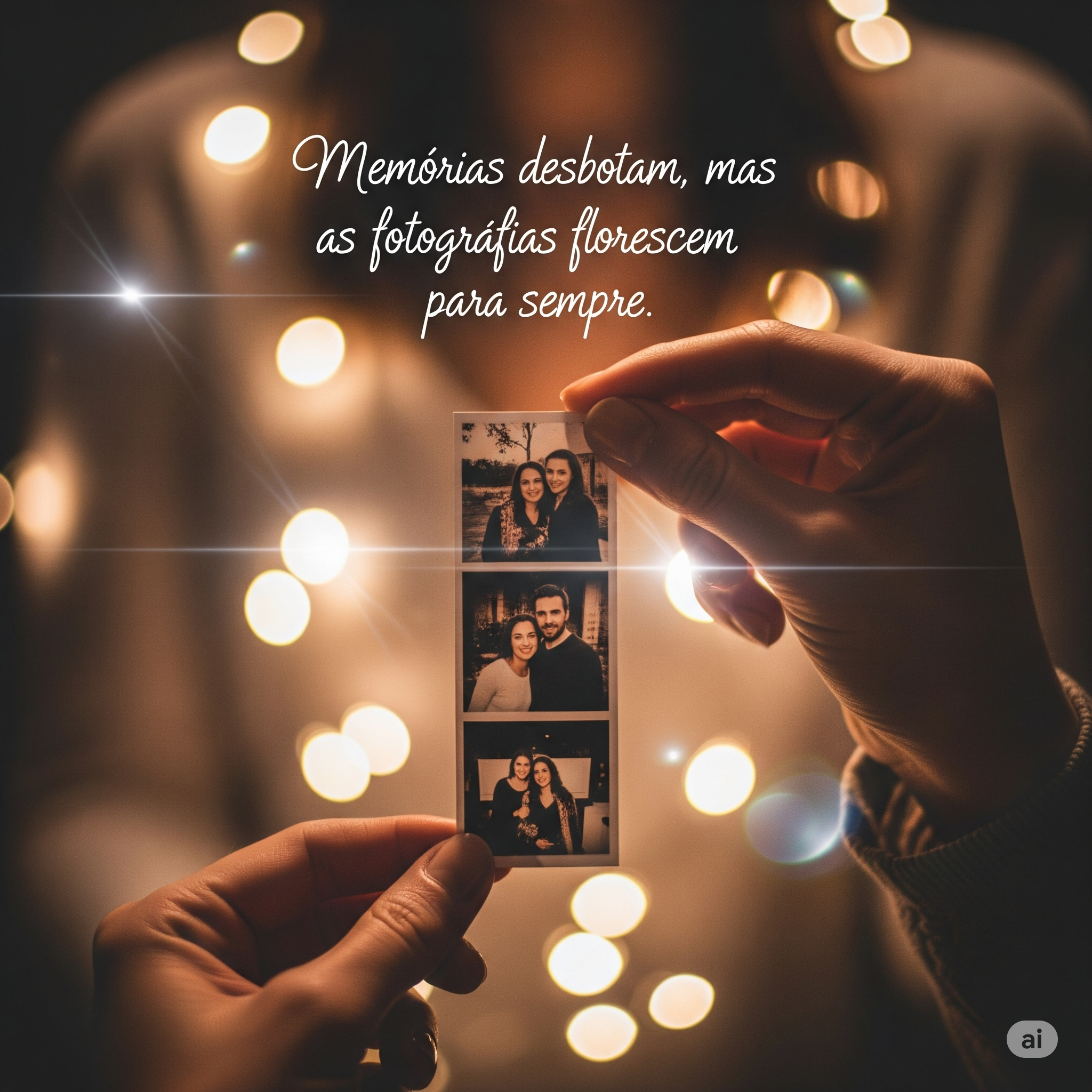 Memórias desbotam, mas as fotografias florescem para sempre