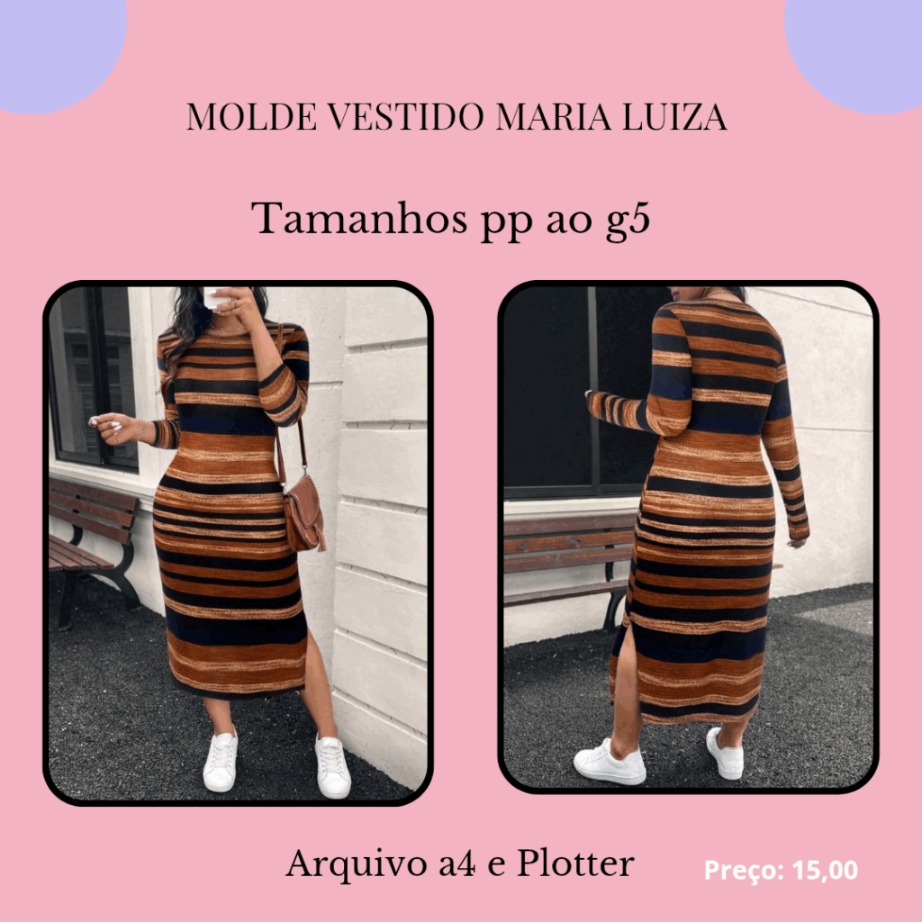 Molde Vestido Maria Luiza