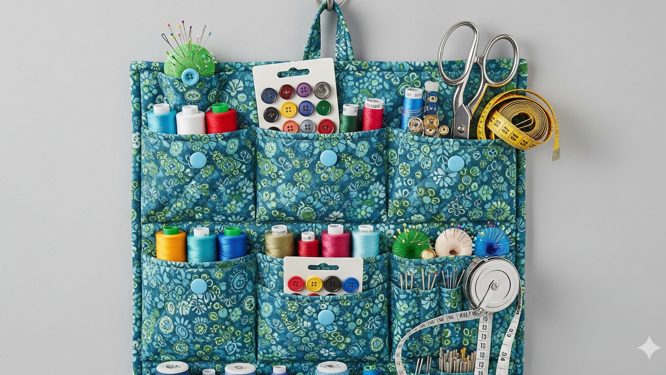 Organizadores de parede com tecidos