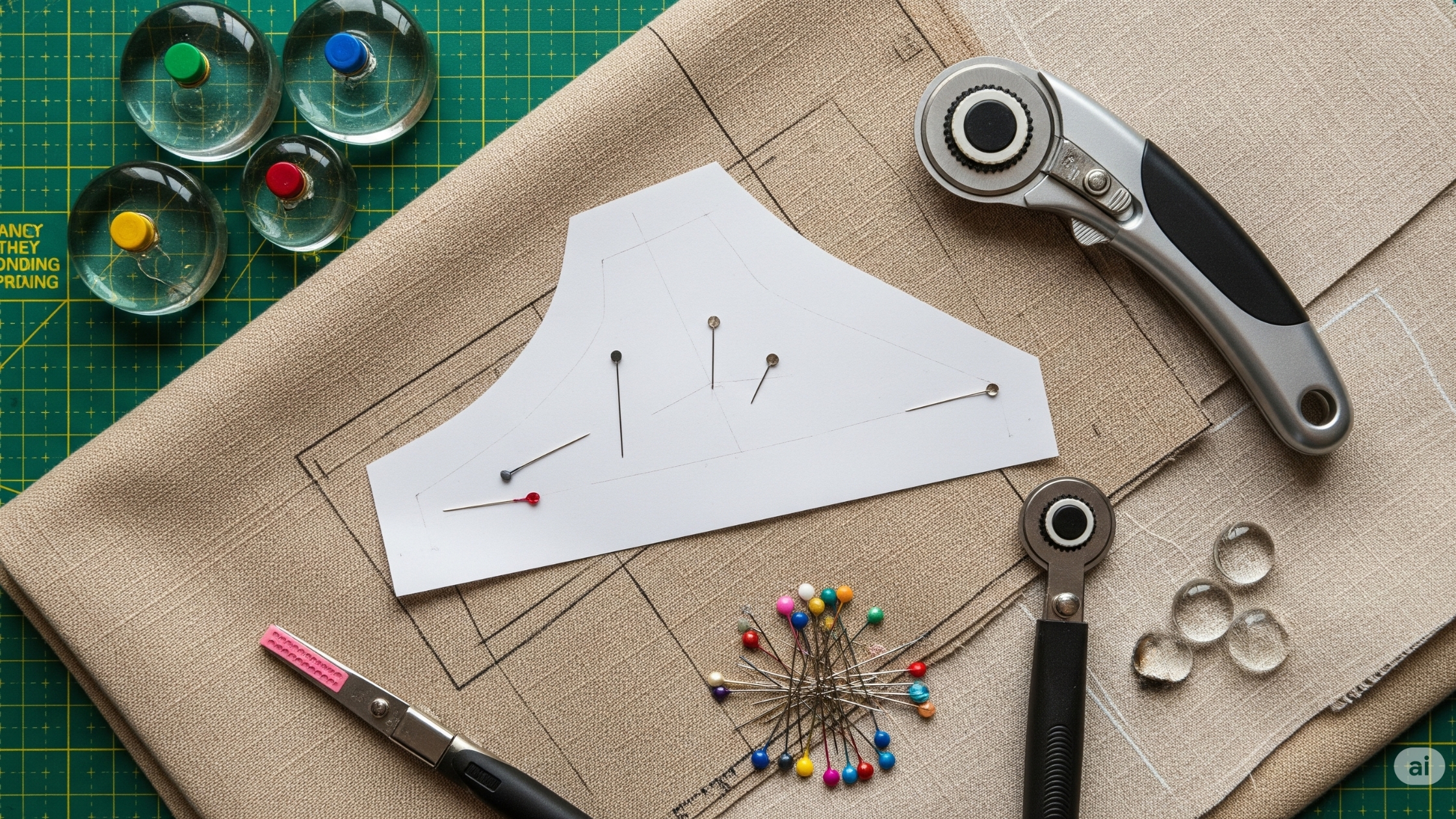 Transferência para o tecido e corte