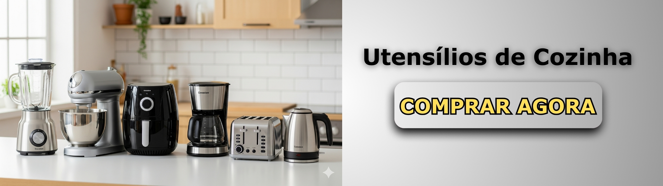 Utensílios de Cozinha Banner de Vendas