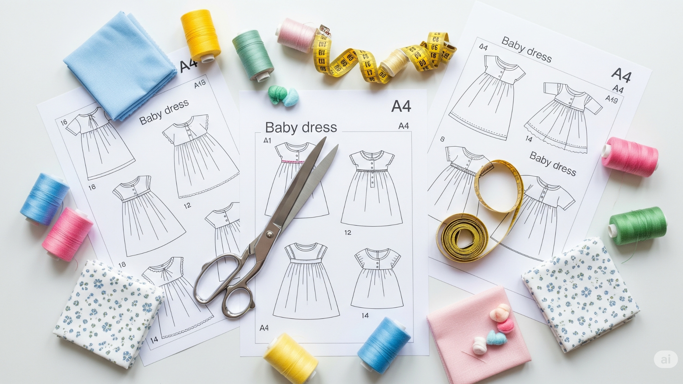 Vantagens do molde em PDF para vestidos infantis