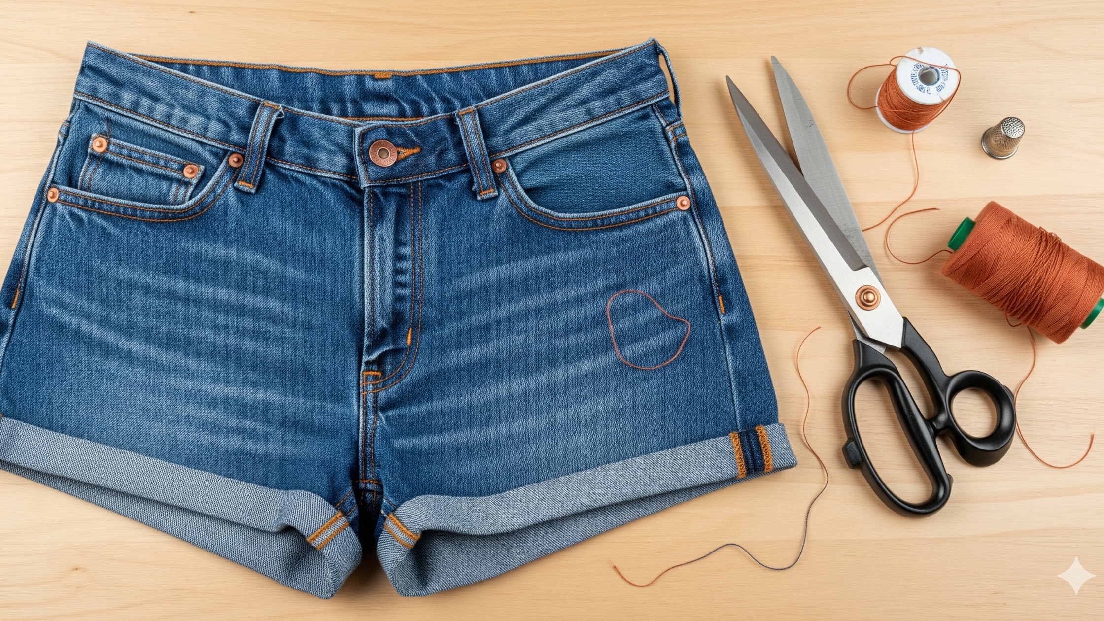3. Short jeans feminino (denim)