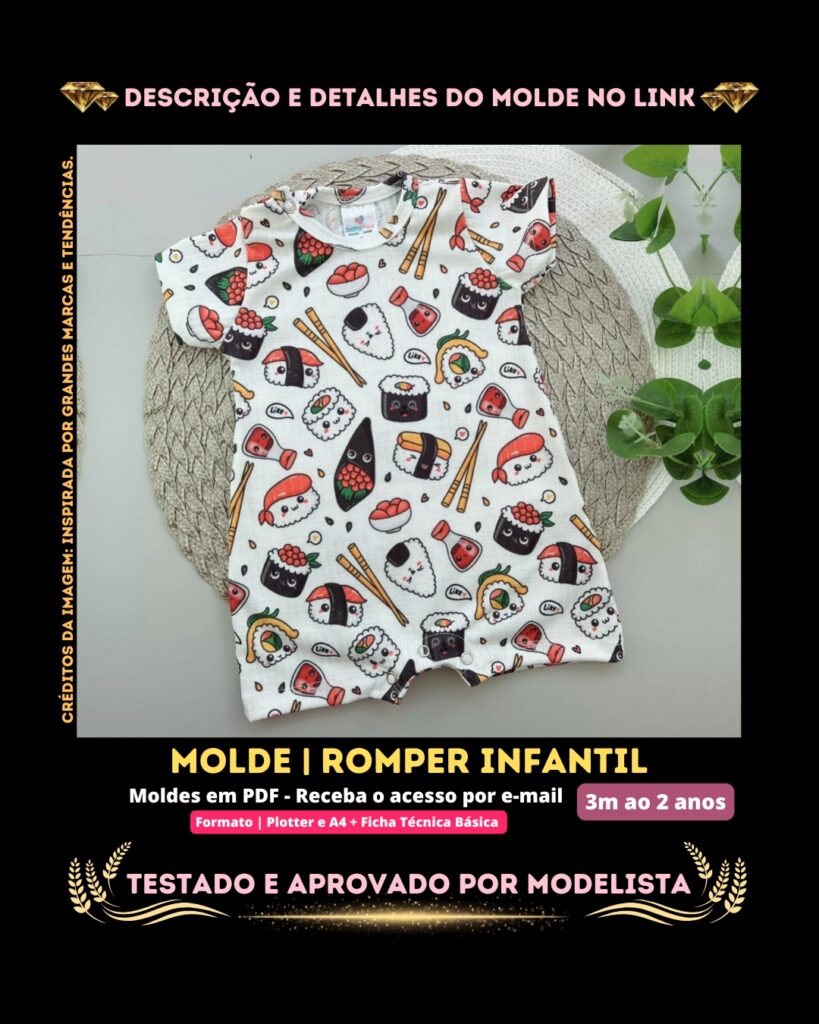 Molde em PDF - Romper Infantil