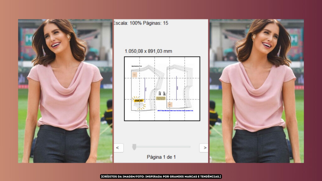 Molde em PDF - Blusa Hilda (Blusa Estilo Casual Decote Drapeado “Cowl Neck” com Manga Japonesa Curta)