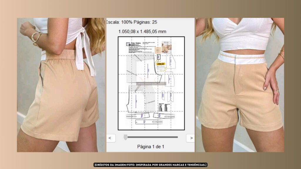 Banner Molde em PDF - Shorts Alfaiataria Ruth
