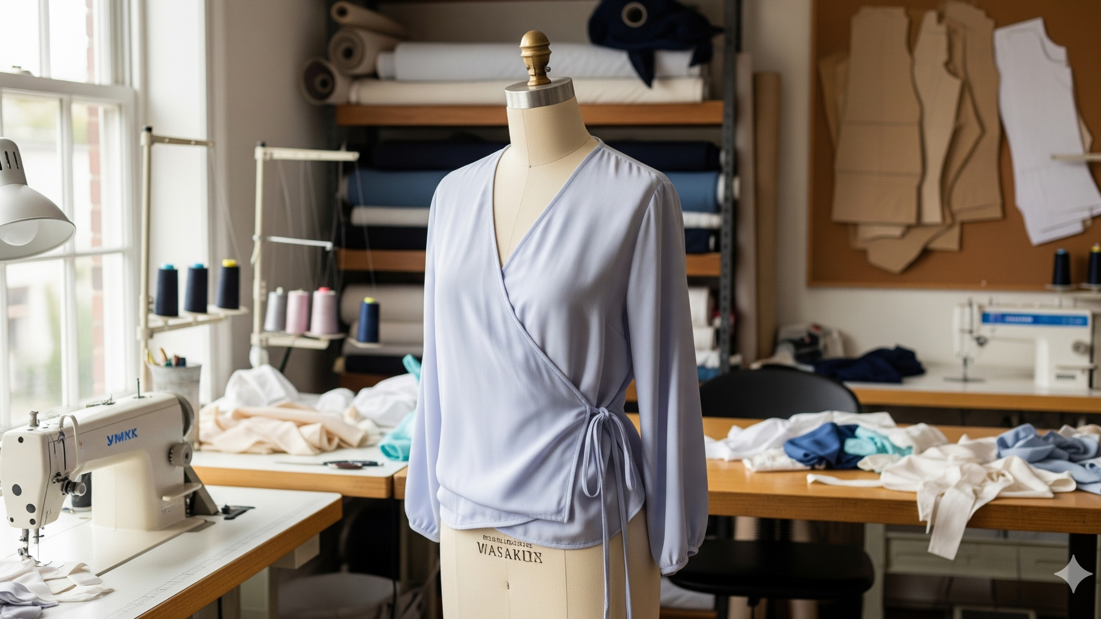 Blusa transpassada (wrap top)