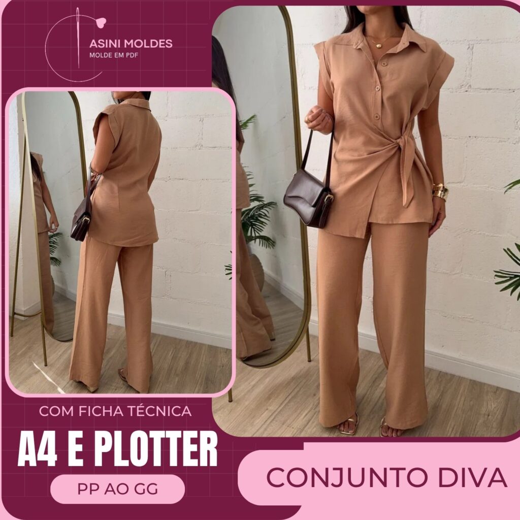 CONJUNTO DIVA - Molde em PDF