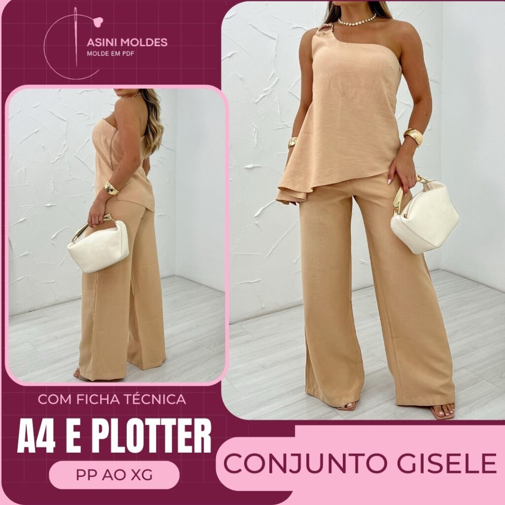 CONJUNTO GISELE - Molde em PDF