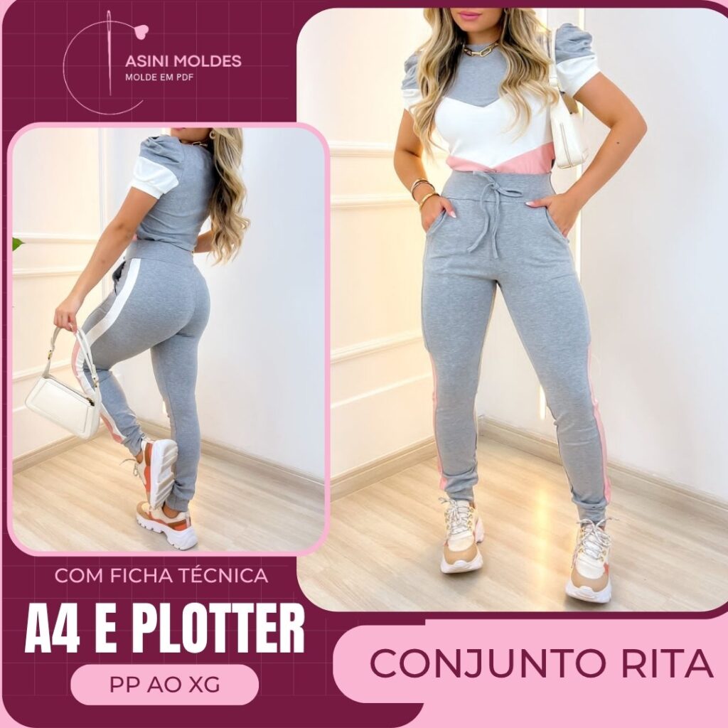 CONJUNTO RITA - Molde em PDF