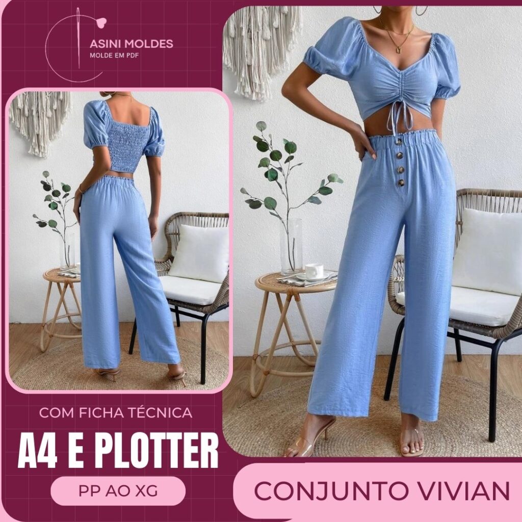 CONJUNTO VIVIAN - Molde em PDF