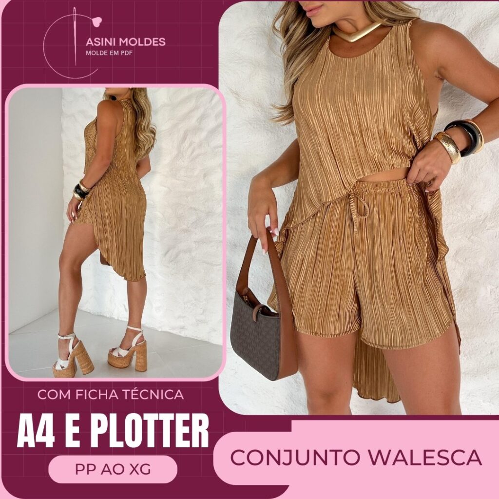 CONJUNTO WALESCA - Molde em PDF